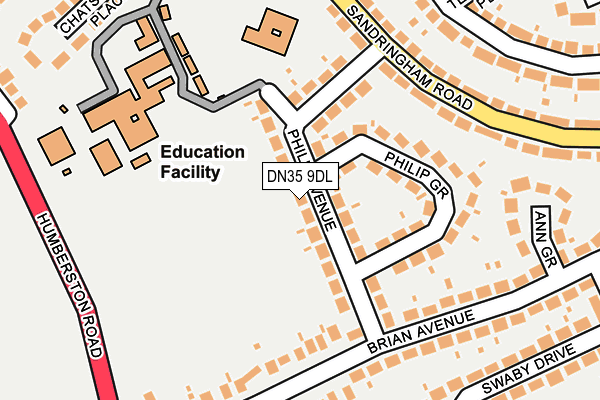 DN35 9DL map - OS OpenMap – Local (Ordnance Survey)