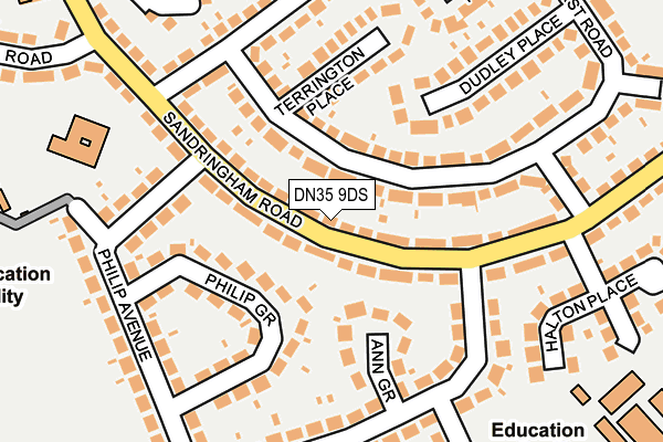 DN35 9DS map - OS OpenMap – Local (Ordnance Survey)