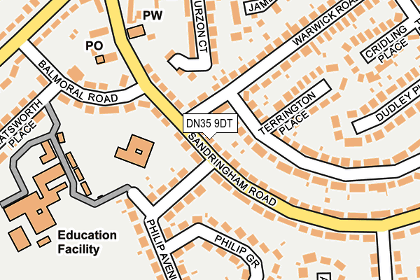 DN35 9DT map - OS OpenMap – Local (Ordnance Survey)