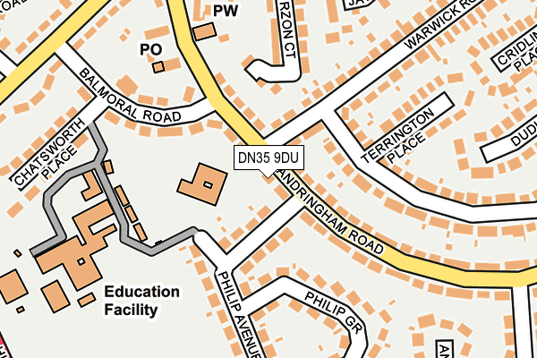 DN35 9DU map - OS OpenMap – Local (Ordnance Survey)