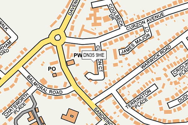 DN35 9HE map - OS OpenMap – Local (Ordnance Survey)