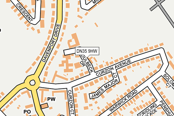 DN35 9HW map - OS OpenMap – Local (Ordnance Survey)