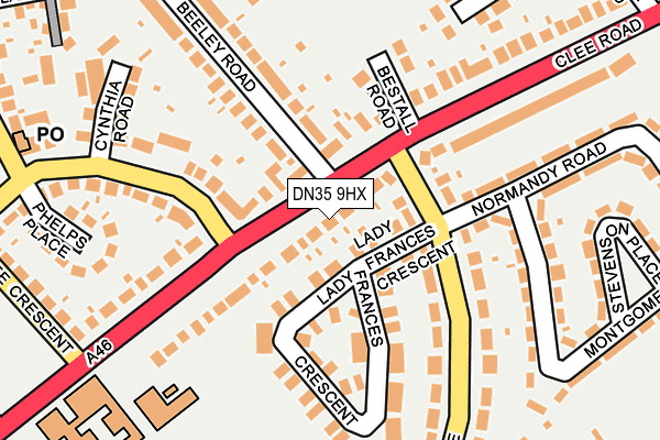 DN35 9HX map - OS OpenMap – Local (Ordnance Survey)
