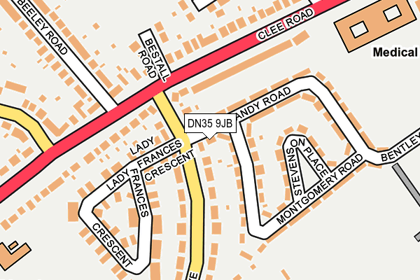 DN35 9JB map - OS OpenMap – Local (Ordnance Survey)