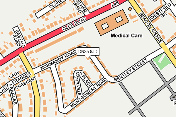 DN35 9JD map - OS OpenMap – Local (Ordnance Survey)