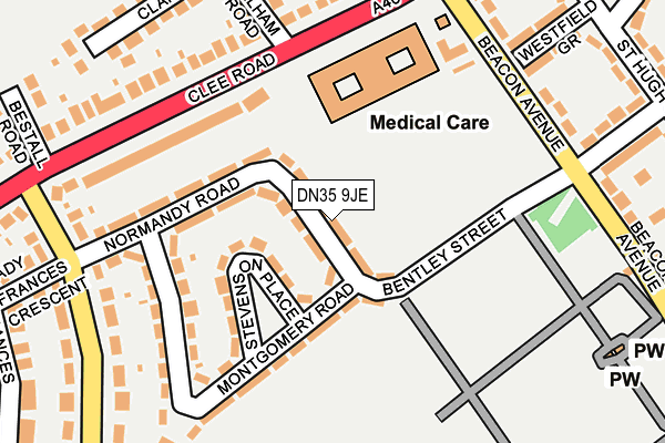 DN35 9JE map - OS OpenMap – Local (Ordnance Survey)