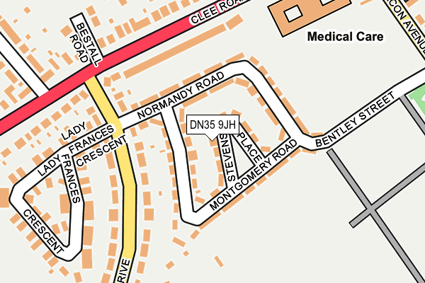 DN35 9JH map - OS OpenMap – Local (Ordnance Survey)
