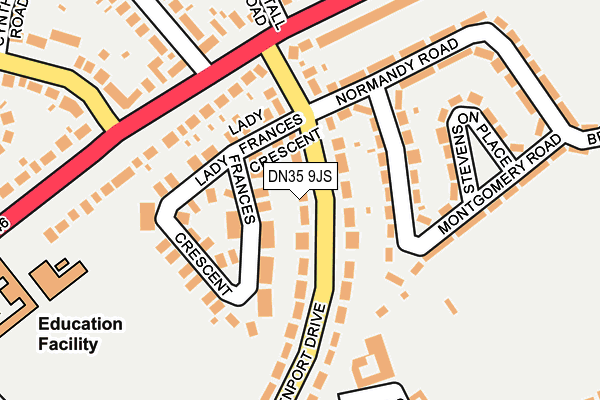 DN35 9JS map - OS OpenMap – Local (Ordnance Survey)