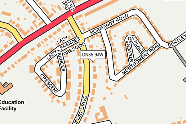 DN35 9JW map - OS OpenMap – Local (Ordnance Survey)