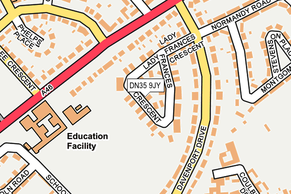 DN35 9JY map - OS OpenMap – Local (Ordnance Survey)
