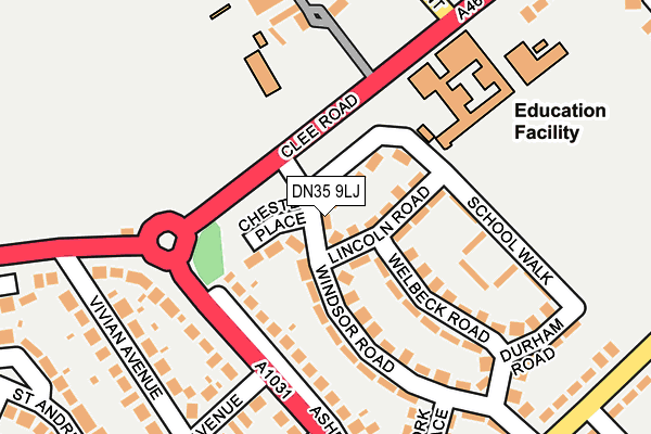 DN35 9LJ map - OS OpenMap – Local (Ordnance Survey)