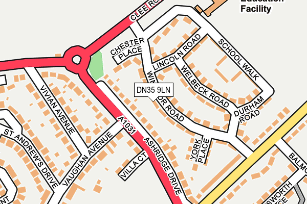 DN35 9LN map - OS OpenMap – Local (Ordnance Survey)