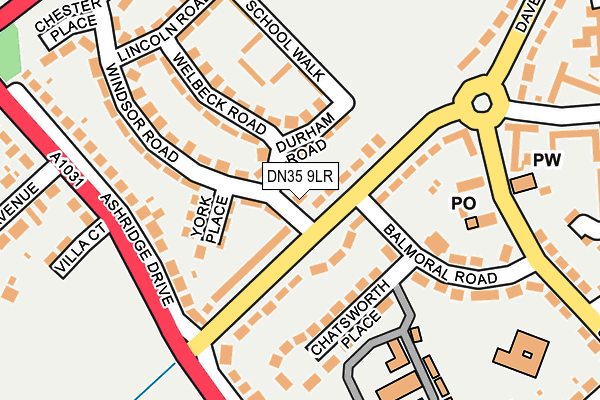 DN35 9LR map - OS OpenMap – Local (Ordnance Survey)