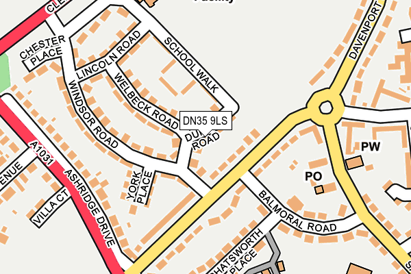 DN35 9LS map - OS OpenMap – Local (Ordnance Survey)