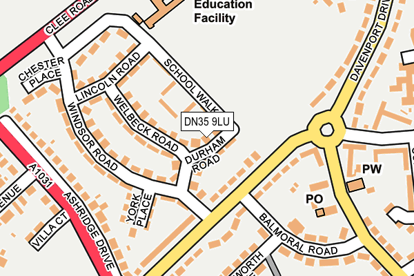 DN35 9LU map - OS OpenMap – Local (Ordnance Survey)