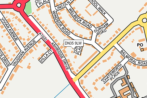 DN35 9LW map - OS OpenMap – Local (Ordnance Survey)