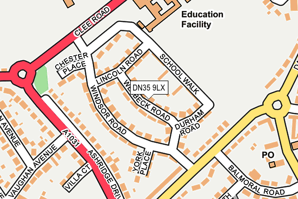 DN35 9LX map - OS OpenMap – Local (Ordnance Survey)