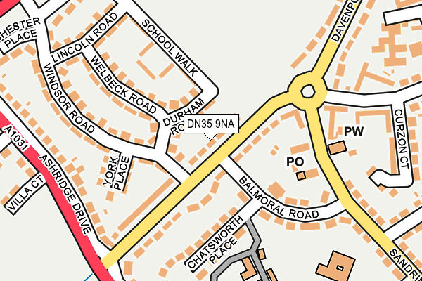 DN35 9NA map - OS OpenMap – Local (Ordnance Survey)