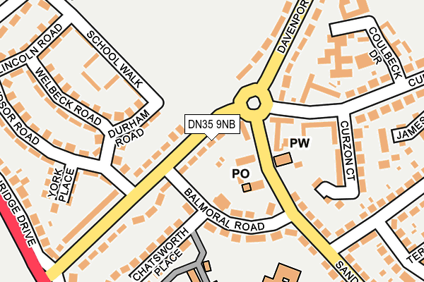 DN35 9NB map - OS OpenMap – Local (Ordnance Survey)