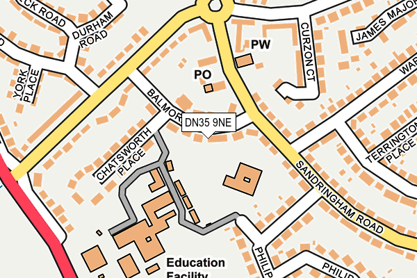 DN35 9NE map - OS OpenMap – Local (Ordnance Survey)