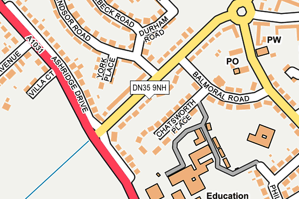 DN35 9NH map - OS OpenMap – Local (Ordnance Survey)