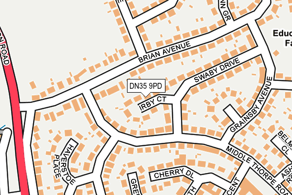 DN35 9PD map - OS OpenMap – Local (Ordnance Survey)