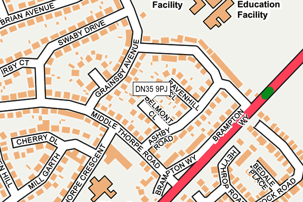 DN35 9PJ map - OS OpenMap – Local (Ordnance Survey)