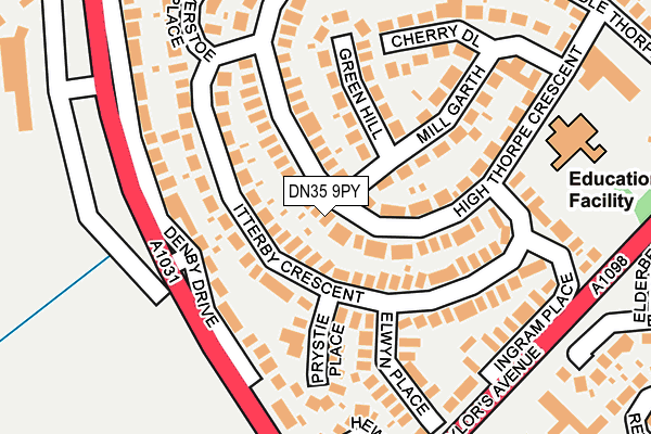 DN35 9PY map - OS OpenMap – Local (Ordnance Survey)