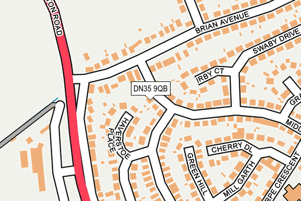 DN35 9QB map - OS OpenMap – Local (Ordnance Survey)