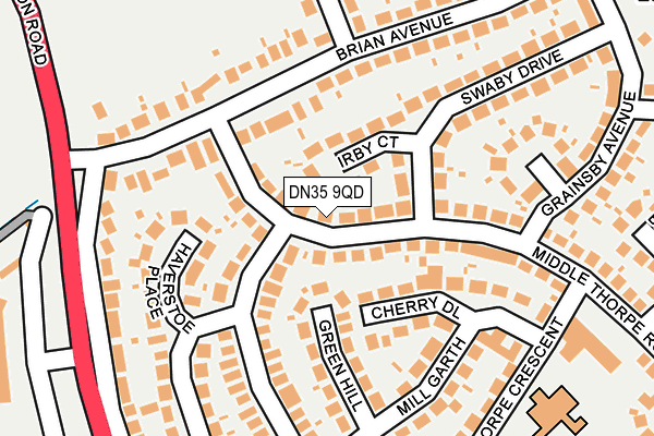 DN35 9QD map - OS OpenMap – Local (Ordnance Survey)