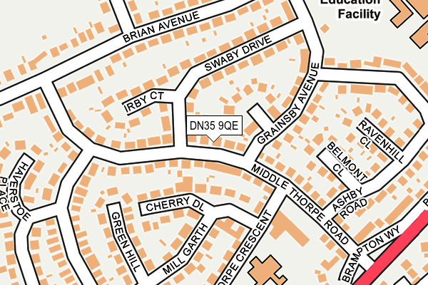 DN35 9QE map - OS OpenMap – Local (Ordnance Survey)