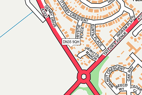 DN35 9QH map - OS OpenMap – Local (Ordnance Survey)