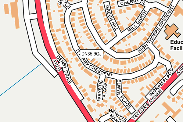 DN35 9QJ map - OS OpenMap – Local (Ordnance Survey)