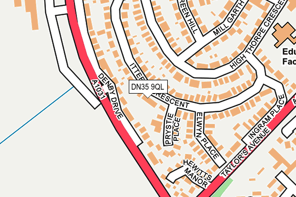 DN35 9QL map - OS OpenMap – Local (Ordnance Survey)