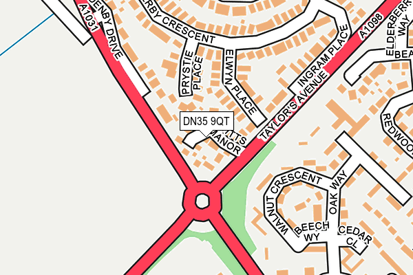 DN35 9QT map - OS OpenMap – Local (Ordnance Survey)
