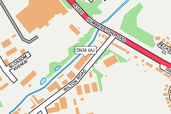DN36 4AJ map - OS OpenMap – Local (Ordnance Survey)