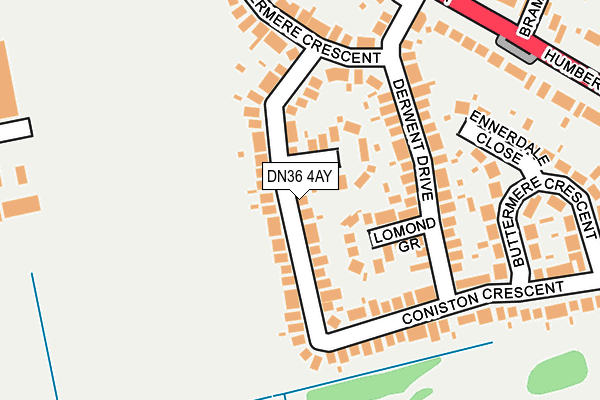 DN36 4AY map - OS OpenMap – Local (Ordnance Survey)