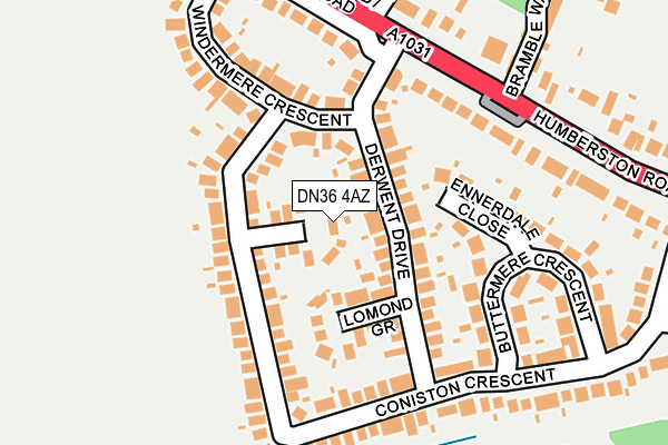 DN36 4AZ map - OS OpenMap – Local (Ordnance Survey)