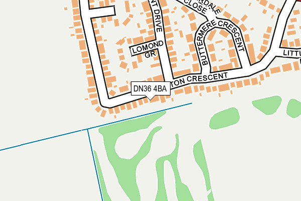 DN36 4BA map - OS OpenMap – Local (Ordnance Survey)