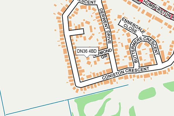DN36 4BD map - OS OpenMap – Local (Ordnance Survey)