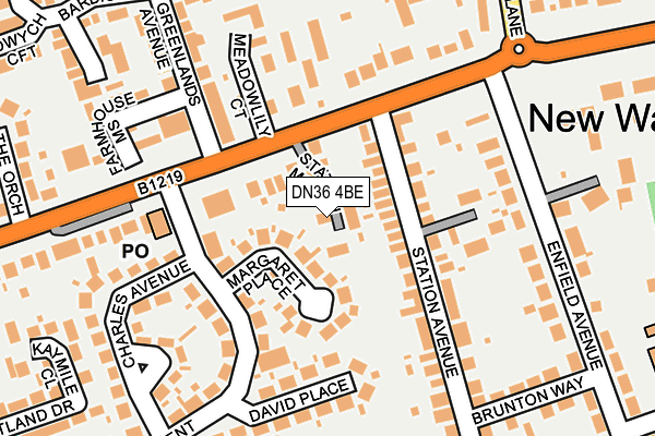 DN36 4BE map - OS OpenMap – Local (Ordnance Survey)