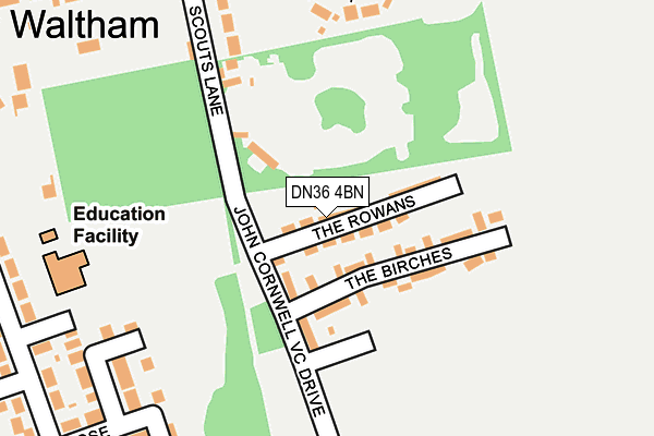 DN36 4BN map - OS OpenMap – Local (Ordnance Survey)