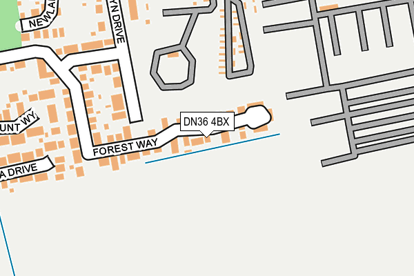 DN36 4BX map - OS OpenMap – Local (Ordnance Survey)