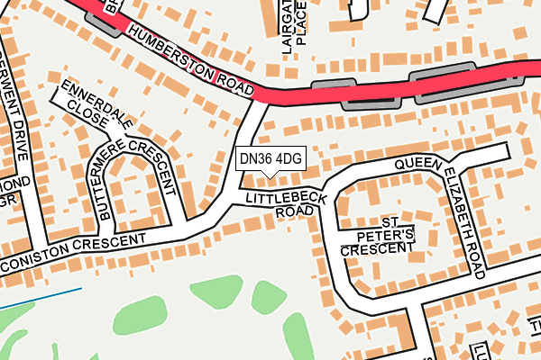 DN36 4DG map - OS OpenMap – Local (Ordnance Survey)