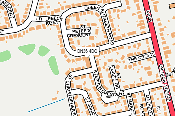 DN36 4DQ map - OS OpenMap – Local (Ordnance Survey)