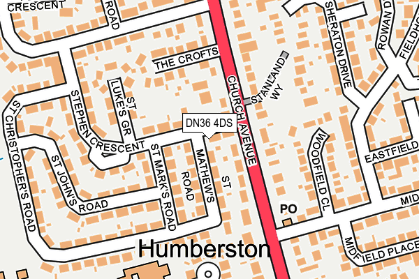 DN36 4DS map - OS OpenMap – Local (Ordnance Survey)