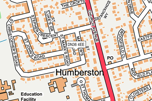 DN36 4EE map - OS OpenMap – Local (Ordnance Survey)