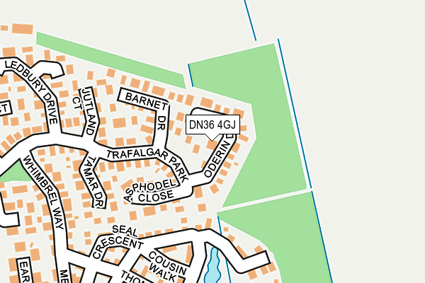 DN36 4GJ map - OS OpenMap – Local (Ordnance Survey)