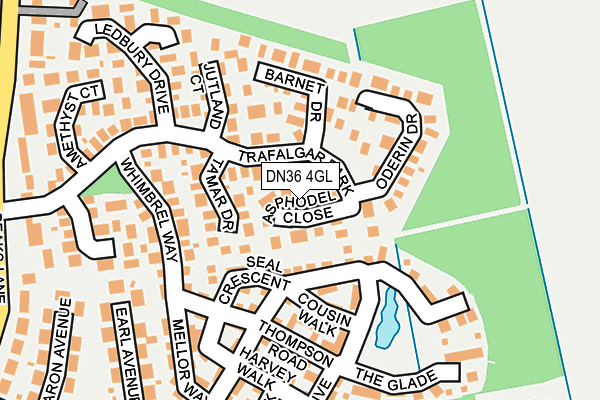 DN36 4GL map - OS OpenMap – Local (Ordnance Survey)