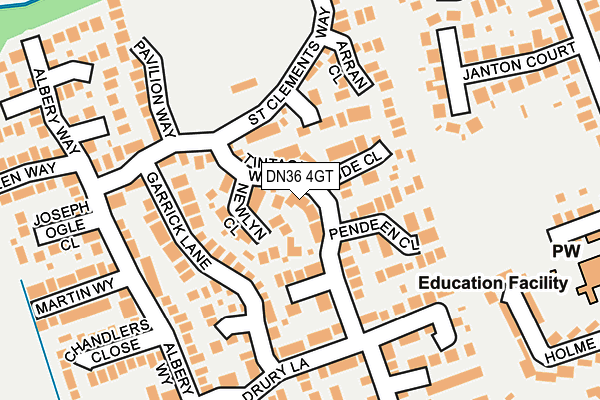 DN36 4GT map - OS OpenMap – Local (Ordnance Survey)